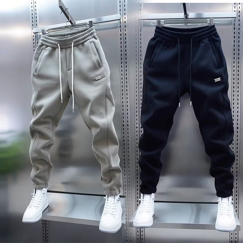 Trendy Mens Spring Solid-Color Casual Sweatpants