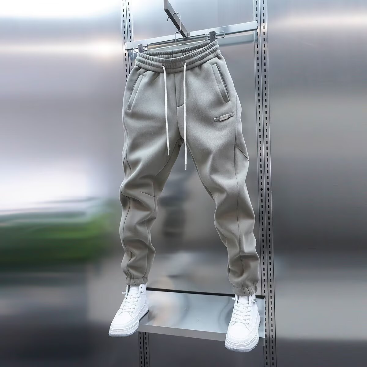 Trendy Mens Spring Solid-Color Casual Sweatpants