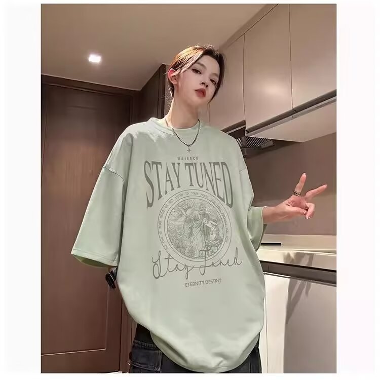 Suede-velvet Short-sleeve T-shirt Men's Summer