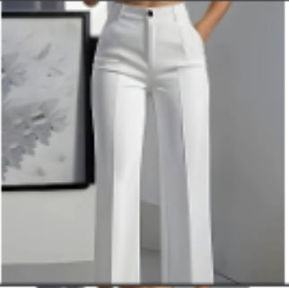 Women's Solid Color Suit Pants Wide-leg Trousers